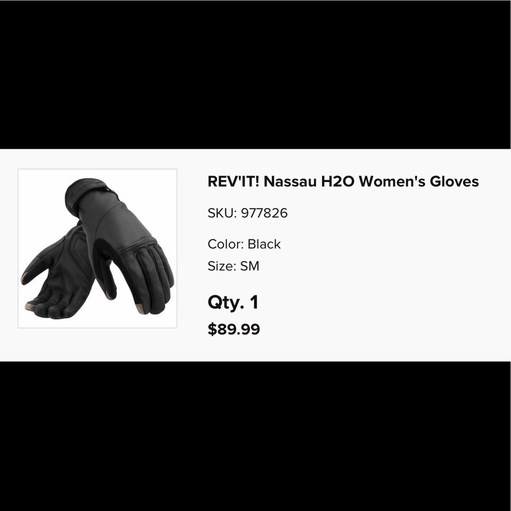 REV’IT womans leather Nassau H2O motorcycle gloves